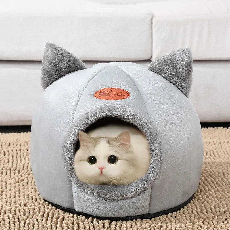 Cozy Winter Pet Cave Bed