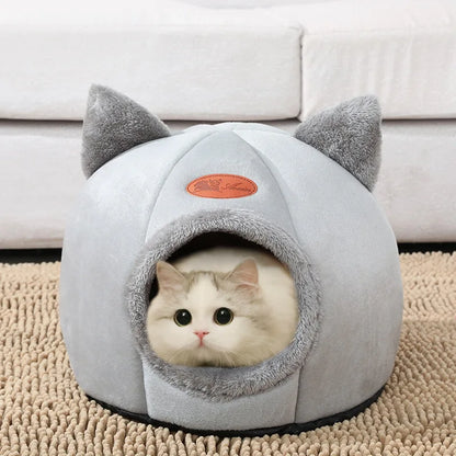 Cozy Winter Pet Cave Bed