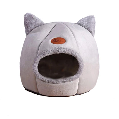 Cozy Winter Pet Cave Bed